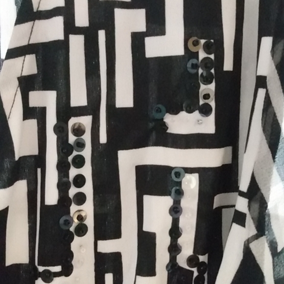 Ashley Stewart Sequins Wrap Style Top - Picture 8 of 11